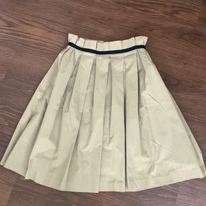 Fred Perry Tan Pleated Skort with Black Trim